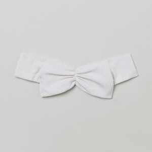 Ribbed White Off The Shoulder Bikni